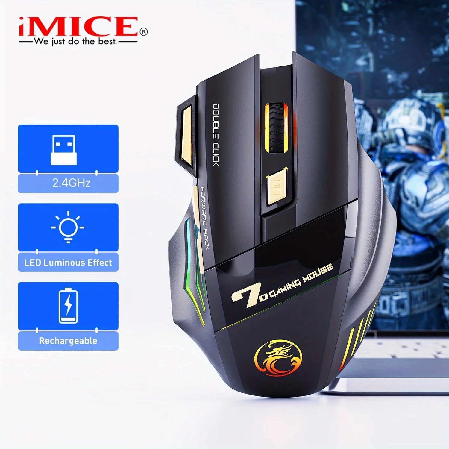 Souris Gaming Sans Fil
