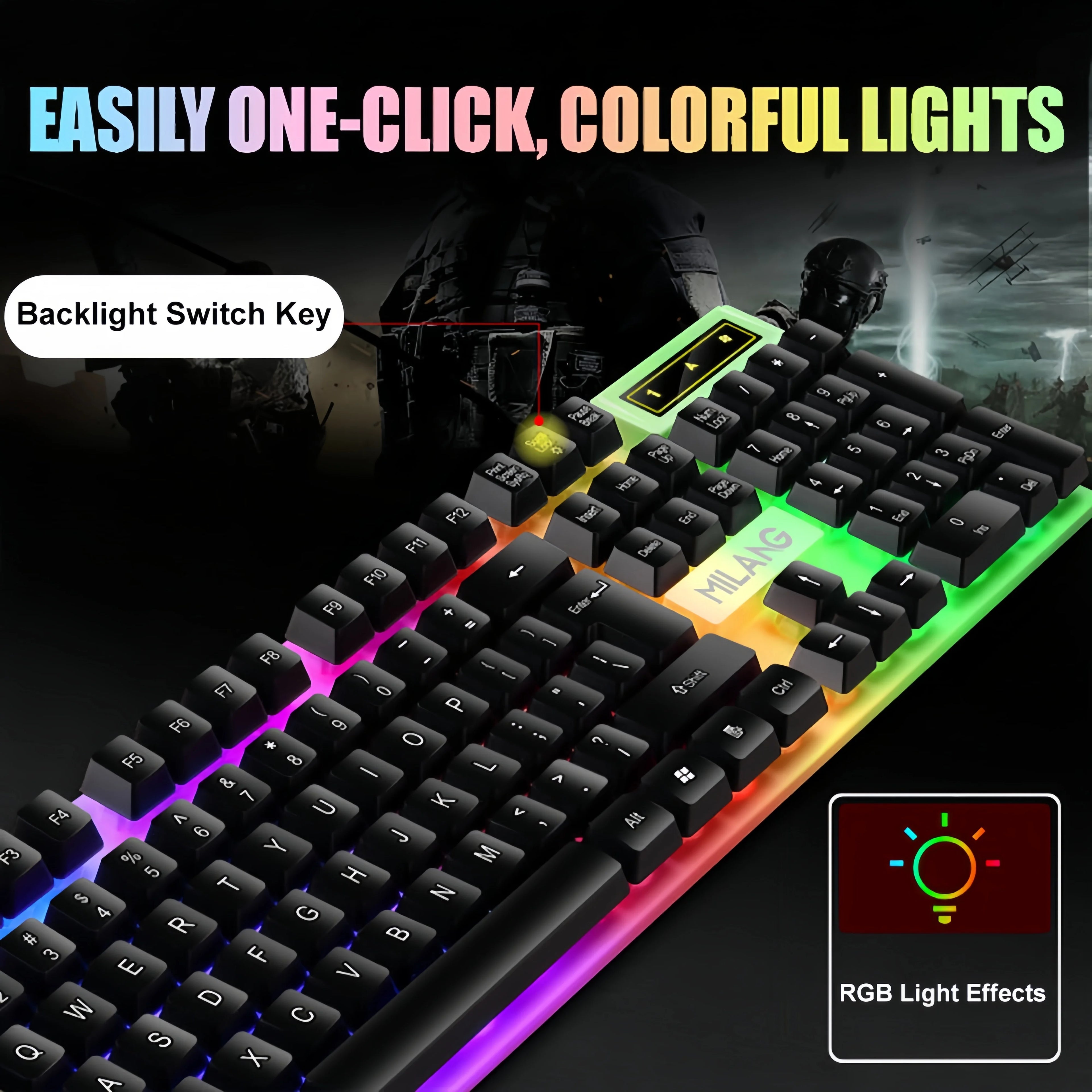 Clavier Gaming RGB Kebidumei